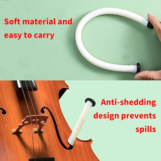Cello Humidifier for 4/4 and 3/4 Size - F-Hole Moisture Tube with High-Absorption Sponge - Helps Prevent Wood Cracking and Warping (12.99 Inch, Milky White) - Image 3