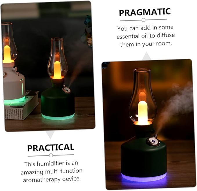 KICHOUSE Humidifier Night Light Lamp for Bedroom Office Yoga Multi-function Aromatherapy Device with Colorful Light for Home and Spa Decor - Image 6