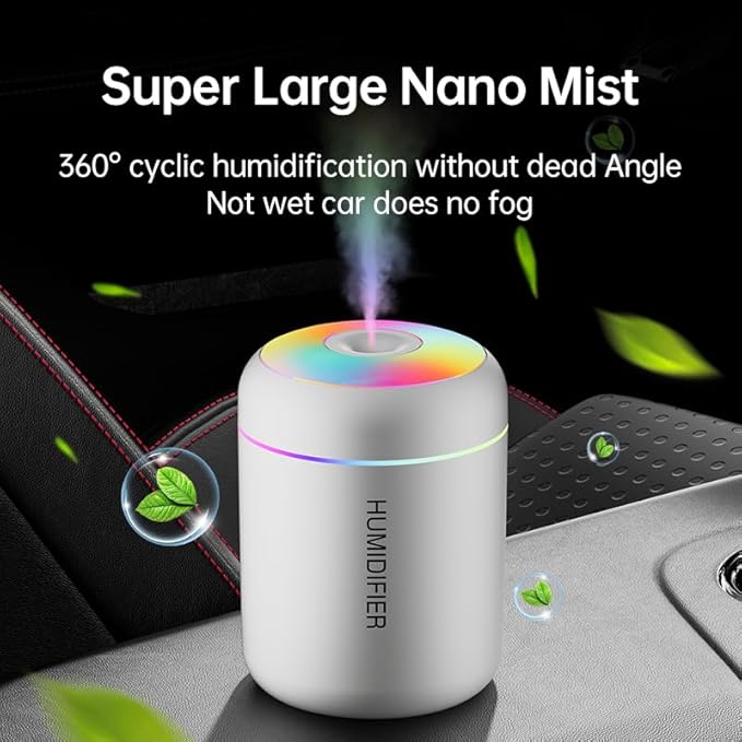 180ml Portable Small Humidifier with Colorful LED Night Light, USB Personal Desktop Humidifier for Car Home Office Travel, Auto Shut-Off, 2 Mist Modes, Super Quiet - Image 6