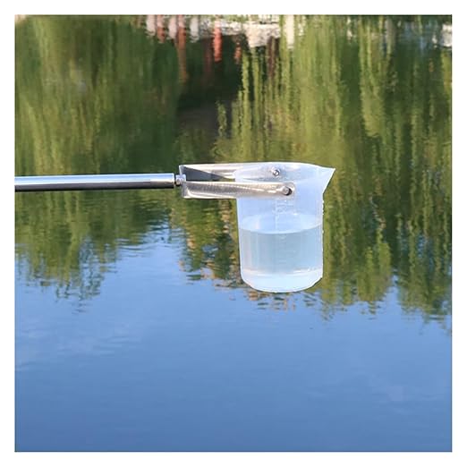 Retractable Water Sampler Set - Stainless Steel Rods & Pendulum Sampler Ladle 500 1000 ML, Industrial Water Quality Test Sampling Collector, for Environmental Monitoring(PVC 1000ml,L 1m-2.5m/3.3ft-8.2 by ZJKXJH