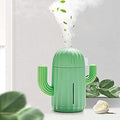 Mini Humidifier Single Room Humidifiers with Night Light Portable Cactus Air humidifier for for Yoga, Office, spa, Bedroom，Baby Room，Silica Gel Diffuser for tap Water only(Green) by YINGJEE
