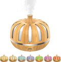 Essential Oil Diffuser 300ml for Home Bedroom, Aromatherapy Oil Diffuser with 3H 6H Timer, 7 Color Light, USB Type-C, Pumpkin Design, Auto Shut-Off(Light Woodgrain, Pumpkin) by Unknown