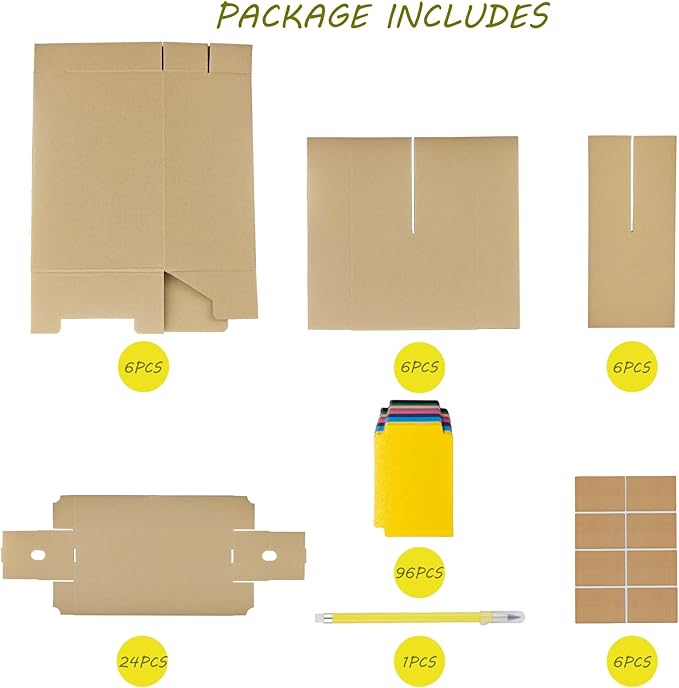 6 Sets Trading Card Storage Boxes, Includes 24-750 CT Boxes & 96 Dividers, 18000+ Trading Cards Organizer for Collectible Card Games, Sports Cards, TCG, with Labels & Pen - Image 3