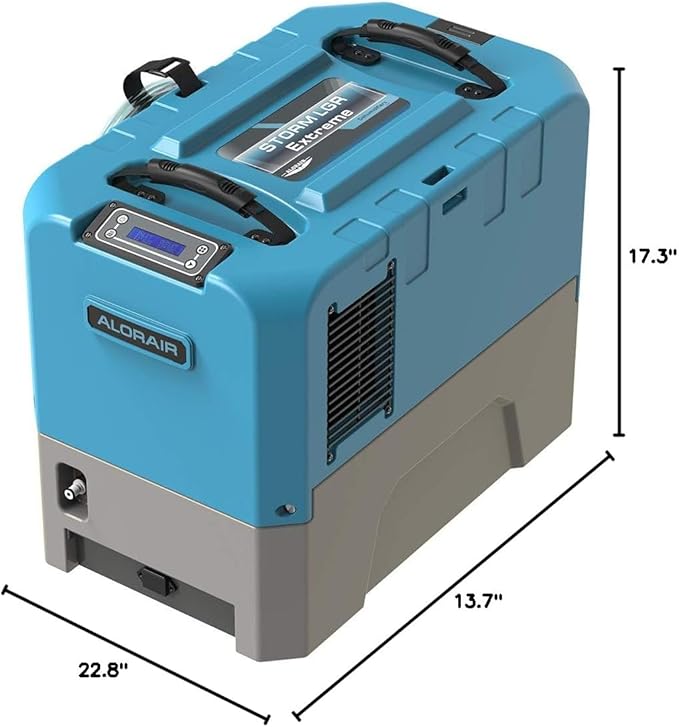 ALORAIR Commercial Dehumidifier with Pump, Up to 180 PPD (Saturation), 85 PPD at AHAM, 5 Years Limited Warranty, LGR Industrial Dehumidifier for Flood Repair, Crawlspace and Basement Drying - Image 9