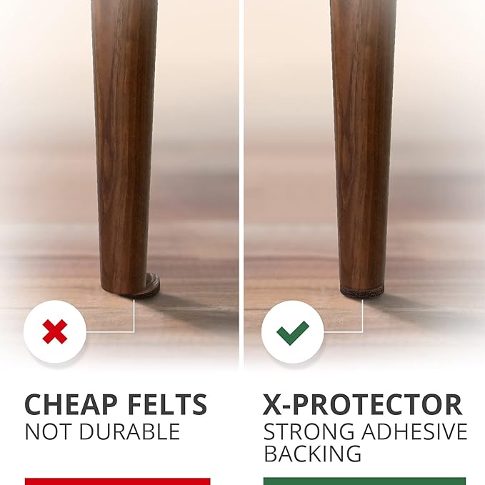 Felt Furniture Pads X-PROTECTOR 181 PCS Premium Furniture Pads - Felt Pads Furniture Feet Best Wood Floor Protectors - Protect Your Hardwood & Laminate Flooring! - Image 3