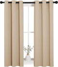 NICETOWN Room Darkening Curtain Panels for Living Room, Thermal Insulated Grommet Room Darkening Draperies/Drapes for Window (Biscotti Beige, 2 Panels, W29 x L45 -Inch) by NICETOWN