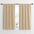 NICETOWN Blackout Room Darkening Curtains - Home Decoration Light & Noise Reducing Thermal Insulated Window Draperies with Rod Pocket Top (Biscotti Beige, Set of 2, 42 inches Wide x 54 inches Long) by NICETOWN