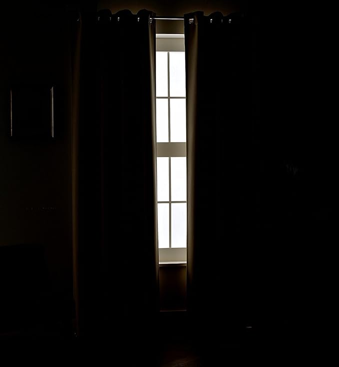 MYSKY HOME Beige Bedroom Curtains, 63 Inch Long Blackout Living Room Dark Grommet Window Curtains for Privacy Protection, Room Darkening Single Panel, 52 x 63 Inch - Image 3