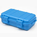 Dry Storage Box, Shockproof Waterproof Box with 2 U‑Shape Buckle, Plastic Storage Container for Cameras, Phones, Camping, Fishing, Hiking(small-Blue) by Yuecoom
