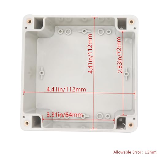 Project Box IP65 Waterproof Junction Box ABS Plastic Electrical Boxes DIY Electronic Project Case Power Enclosure White 4.72x4.72x3.54 inch (120 x 120 x90 mm) - Image 3