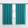 NICETOWN Peacock Blue Blackout Curtains Panels for Window, Thermal Insulated Rod Pocket Blackout Drapes/Draperies for Living Room (2 Panels, W42 x L45 inches) by NICETOWN