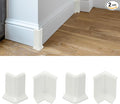 uxcell Self Adhesive Baseboard Corner Blocks, 2.2 Inch Wall Edge Corner Protector 2 Inside + 2 Outside Corners-Connector for Wall Floor Furniture Edge(White) by uxcell