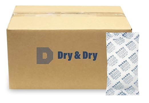 Dry & Dry 300 Gram [50 Packets] Silica Gel Packets Desiccants, Silica Packets - Rechargeable Silica Gel Packs, Desiccants Packets, Silica Gel by DryDry