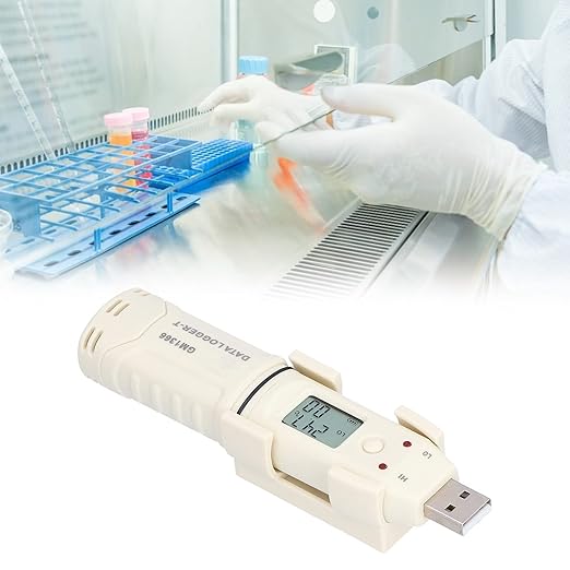 USB Temperature Data Logger Recorder, USB Temperature Humidity Data Logger, Digital Temperature and Humidity Recorder USB Smart LED Indoor Environment Humidity Logger - Image 2