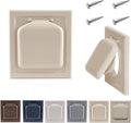 NO-PEST VENT, Exclusive Dual Door Dryer Vent Cover Outdoor 4 inch or Bathroom fan, Made in USA w Highest UV Resistant Plastic in any Outdoor Vent Cover (Tan, 4 inch With 12" Duct Tube) by No-PestVent