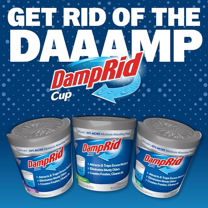 DampRid Refillable Moisture Absorber, 11 oz., 6-Pack – Fresh Scent Moisture Absorbers, 10% More Absorbing Power*, Eliminates Musty Odors for Fresher, Cleaner Air - Image 9