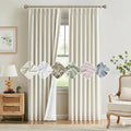 Kayne Studio Natural Pinch Pleated Full Blackout Curtains, Linen Blend Room Darkening Thermal Insulated Soundproof Drapes, 95 Inch Back Tab Window Curtains for Living Room Bedroom (2 Panels, 40"x95") by KayneStudio