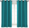 NICETOWN Blackout Curtain Blind for Bedroom, Single Panel, W42 x L45 inches, Peacock Teal, Thermal Insulated Grommet Blackout Room Darkening Drape/Drapery by NICETOWN