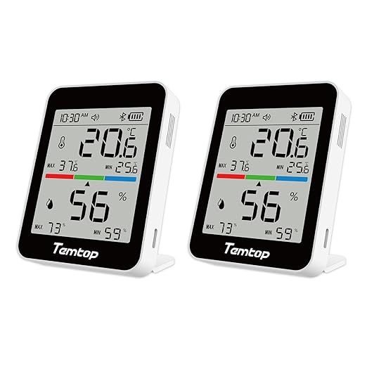 Temtop Indoor Thermometer T1 Variants (Basic Edition (Temp/Humidity)-2pack) by Temtop