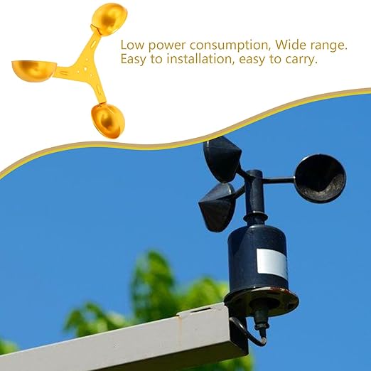 Anemometer Sensor Wind-Speed Monitoring Cup Replacement Aluminum Alloy Lightweight 7.08X7.08X1.49 Inch Outdoor Weather Station Wind Gauge - Image 5