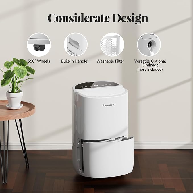 Energy Star Smart Dehumidifier for Home & Basement, Up to 2000 Sq. Ft, 35 Pints (95°F, 90% RH), 37dB Ultra Quiet with Sleep Mode, App Control, Child Lock & Continuous Drain Hose Included - Image 8