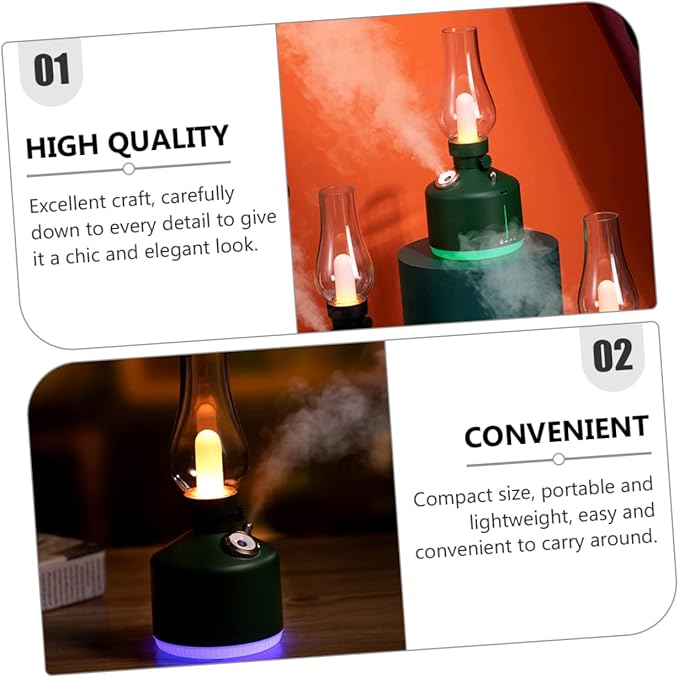 KICHOUSE Humidifier Night Light Lamp for Bedroom Office Yoga Multi-function Aromatherapy Device with Colorful Light for Home and Spa Decor - Image 2