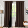 BGment Brown 100% Blackout Curtains for Living Room 108 Inch Length, Extra Long Room Darkening Noise Light Blocking Heavy Rod Pocket Dining Room Window Curtains 2 Panels Set, Each Panel 52 Wide by BGment