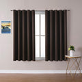 ChrisDowa Brownout Curtains 70 inches Wide for Bedroom - 2 Panels Set Extra Wide Grommet Thermal Insulated Room Darkening Curtains for Living Room (Brown, 70 x 63 Inch) by ChrisDowa