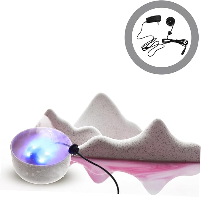 Cabilock Rockery Ultrasonic Mist Maker with Led Lights Practical Air Humidifier for Fish Tanks Bonsai Gardens and Indoor Fountains Us Creates Decorative Mist Atmosphere - Image 7