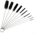 Long Straw Brush, Nylon Pipe Tube Cleaner 8.2-ihch 10 Different Diameters Set of 10 by DESIN