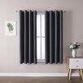 ChrisDowa Grommet Blackout Curtains for Bedroom and Living Room - 2 Panels Set Thermal Insulated Room Darkening Curtains (Dark Grey, 52W x 63L) by ChrisDowa