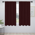Easy-Going Rod Pocket Blackout Curtains for Bedroom, Room Darkening Window Curtains for Living Room, Thermal Insulated Noise Reduction Solid Window Drapes, 2 Panels(52x63 in, Wine) by Easy-Going
