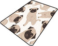 Runner Rug Cartoon Pug Dog - Design Printing, Non-Slip Area Rugs, Fade Resistant, Flame Resistant, Quick Dry, Stain Resistant, Waterproof Floor Carpet for Living Room Bedroom, 72 x 108 Inch by Snarena