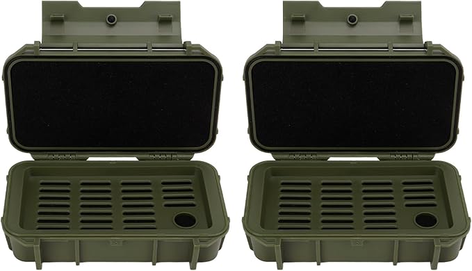 Hapivida Waterproof Dry Box Protective Case, 2Pcs Outdoor Shockproof Boxs ABS Plastic Storage Tool Box for Camping Fishing Hiking Water Sports by Hapivida