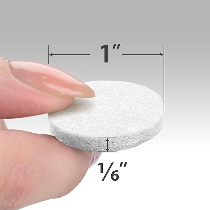Felt Furniture Pads X-PROTECTOR - 48 Premium Felt Pads Floor Protector - Chair Felts Pads for Furniture Feet Wood Floors - Best Furniture Pads for Hardwood Floors - Protect Your Hard Floors! (White) - Image 3