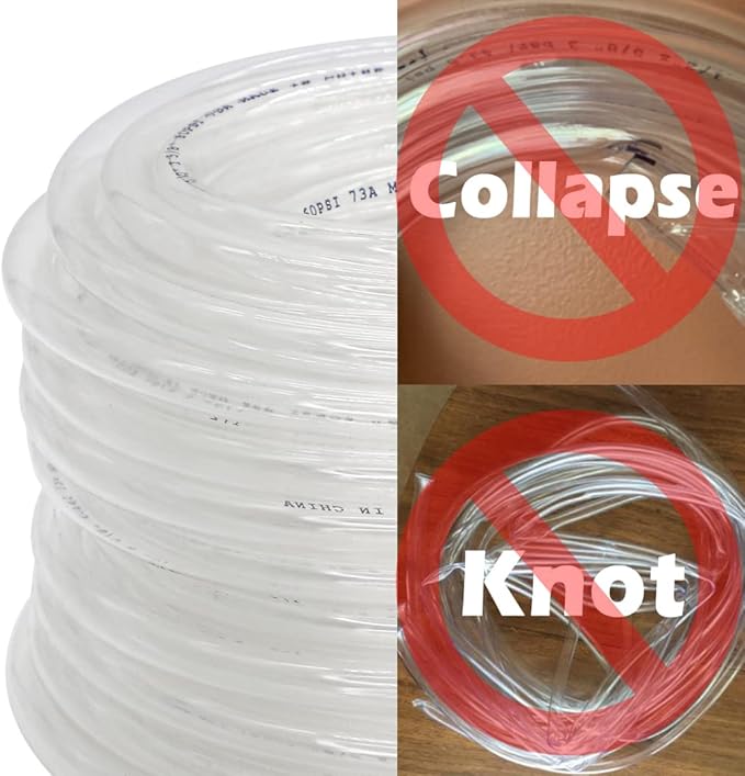 DAVCO 3/8" ID x 10ft Clear Vinyl Tubing, Low Pressure Flexible PVC Tubing, Heavy Duty UV Chemical Resistant Lightweight Plastic Vinyl Hose, BPA Free and Non Toxic - Image 6