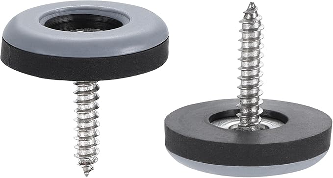 uxcell 22mm Furniture Feet Slider Glides Screw-in Chair Leg Protector Pads PTFE 12pcs - Image 4