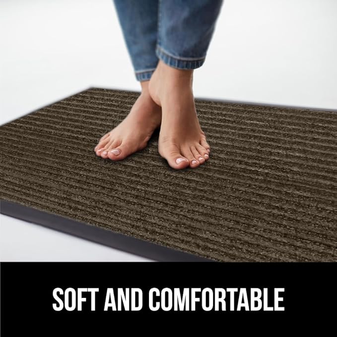 GORILLA GRIP Waterproof Traffic Guard Door Mat, 70x24, Heavy Duty Entryway Mats, Strong Backing Commercial Utility Rugs for Office Hallway, Garage Floor and Home, Low Profile Carpet Runner, Brown - Image 8