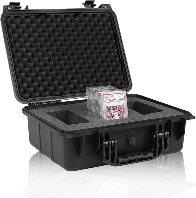 G-PLUS Graded Card Storage Box Compatible with BGS PSA SGC FGS Weatherproof Graded Sports Trading Cards(Large, Black) by G-PLUS
