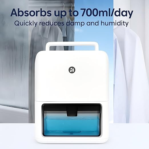 Aeronova 60oz Dehumidifier for Home, Bedroom, Bathroom, 1.8L Large Water Tank, Small Dehumidifier with 2X Condensers, Quiet Sleep Mode, Auto Shut-Off - Image 3