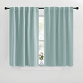 NICETOWN Blackout Curtain Panels for Living Room - (Aqua Blue Color) 29x36 inch, 2 Panels Set, Room Darkening Blackout Drapes for Window by NICETOWN