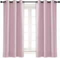 NICETOWN Blackout Curtain Blind for Bedroom, Single Panel, W42 x L54 inches, Baby Pink, Thermal Insulated Grommet Blackout Room Darkening Drape/Drapery by NICETOWN