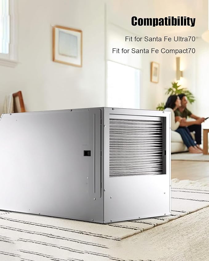 9 x 11 x 1 MERV 13 Replacement Dehumidifier Filter Compatible with Santa Fe Compact70 Ultra70 Element Compact2 UA 65H Dehumidifier Models, 4 Pack High-Efficiency Air Dehumidifier Filters - Image 2