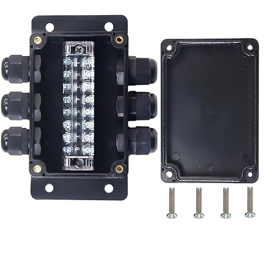 Watertight Junction Box, IP67 Waterproof Electrical Project Box with 8P 15A Barrier Terminals,3 in/3 Out Cable Glands Electronic Enclosure 3.94" x 2.68" x 1.97" by YETLEBOX
