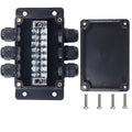 Watertight Junction Box, IP67 Waterproof Electrical Project Box with 8P 15A Barrier Terminals,3 in/3 Out Cable Glands Electronic Enclosure 3.94" x 2.68" x 1.97" by YETLEBOX