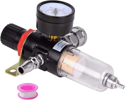 1/4" BSP Air Compressor Moisture Filter Trap Oil Water Separator Regulator Lubricator by Hotusi