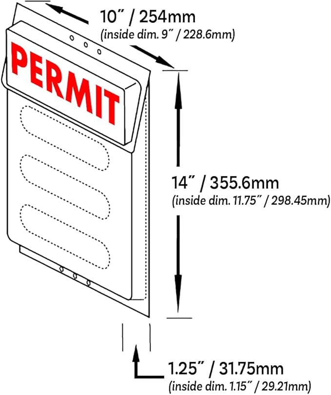 Mediz Outdoor Permit Brochure Box - Easy to Use Take One Document Holder Can Hold 200, 8.5 x 11 Documents, Flyers & Brochures or Other Outdoor Marketing Needs (1) (PERMIT - Box, Pack of 1) - Image 4