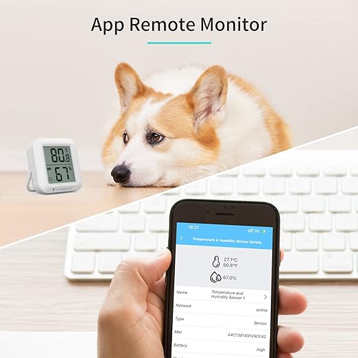 THIRDREALITY Zigbee Temperature and Humidity Sensor with Digital LCD Display, ZigBee Hub Required, App Records, Remote Monitoring and Smart Home Automation, AAA Batteries Included - Image 4