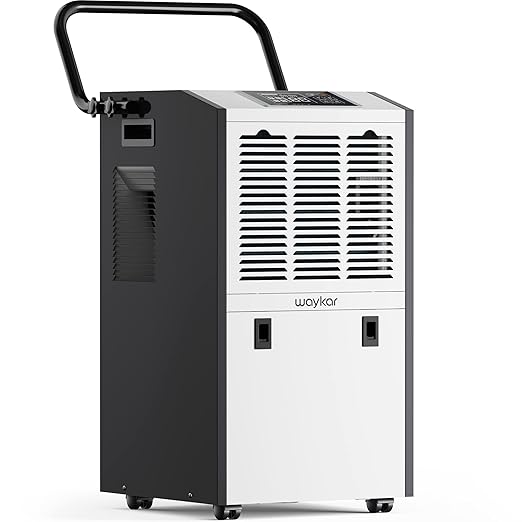 Waykar 155 Pints Large Commercial Dehumidifier with Drain Hose and Water Tank, Industrial Dehumidifier in Large Space up to 8000 Sq. Ft for Home, Basements, Whole House, Library by Waykar