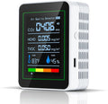 Indoor Air Quality Monitor,LXIANGN 5 in 1 Professional Air Quality Detector for CO2 | TVOC | HCHO | Temperature | Humidity for Home, Hotel, Office, Car (White) by LXIANGN